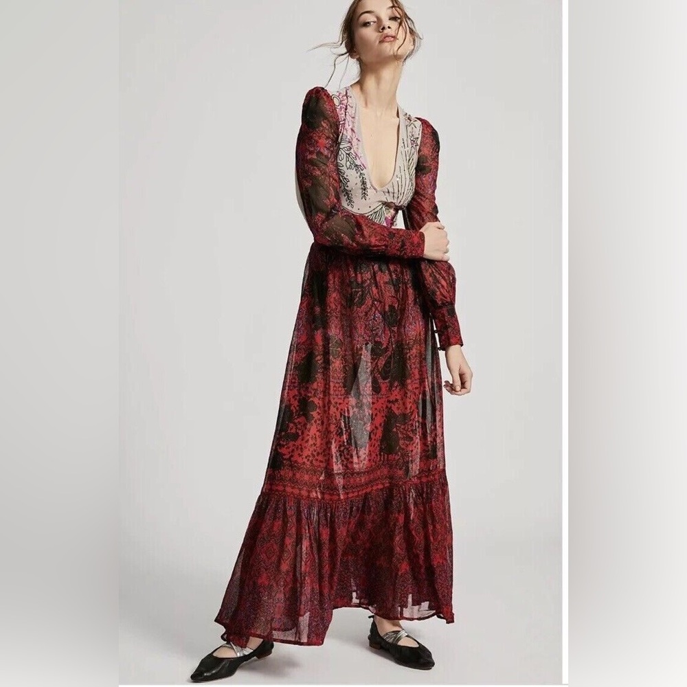 RARE | Free People Bali THROUGH THE FLOWERS Set Embellished Sequin